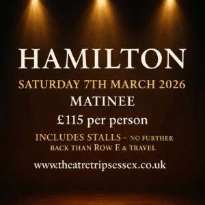 Hamilton on SATURDAY THE 7th of March 2026, Matinee performance stalls & travel group rates